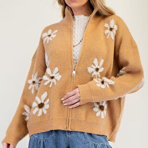 EASEL ZIP UP CARDIGAN LARGE NEW